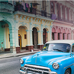 Auto clásico en La Habana, Cuba
