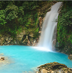 Rio Celeste waterfall near Liberia, Costa Rica