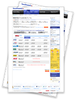 Screenshots of booking a car on southwest.com