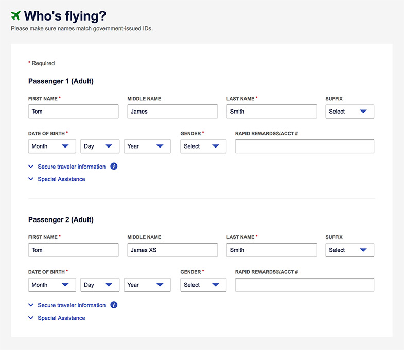 southwest baggage size